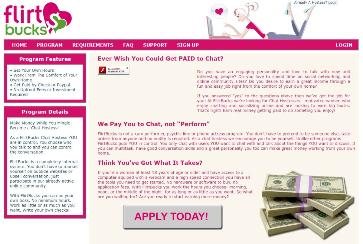 flirtbucks Ways to Get Paid to Chat Online