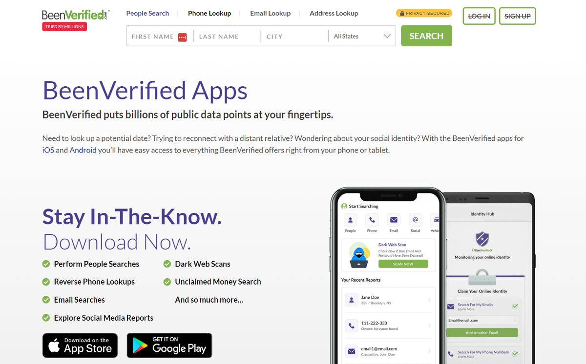 BeenVerified Home